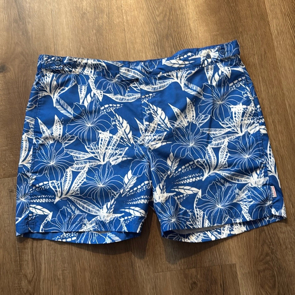 IBIZA Ocean Swim Trunks Royal Blue floral size 38